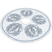 Weißer Nussknacker Polyester Weihnachtsbaumdecke (Schrägansicht)