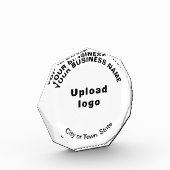 Weißer Octagon Form Foto Block (Links)