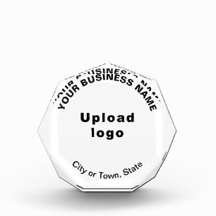 Weißer Octagon Form Foto Block