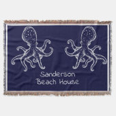 Weißer Octopus Seefahrt Blaue Seeküste Decke (Vorderseite)