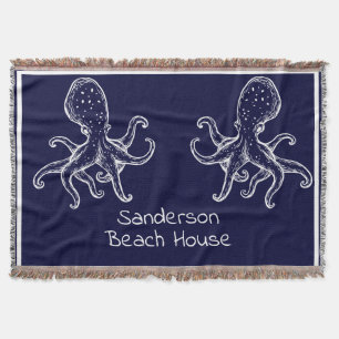 Weißer Octopus Seefahrt Blaue Seeküste Decke