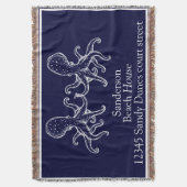 Weißer Octopus Seefahrt Blaue Seeküste Decke (Vorderseite Vertikal)