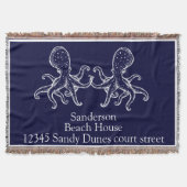 Weißer Octopus Seefahrt Blaue Seeküste Decke (Vorderseite)