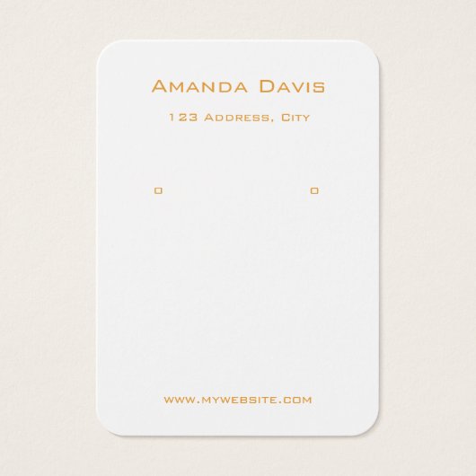 Weißer Ohrring-Schmuck Foto QR-Grafikkarte (Vorderseite)