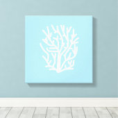 Weißer Öko Leinwanddruck (Insitu (Holzboden))