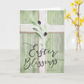 Weißer Olivenzweig Ostersegnung Karte (Gelbe Blume)