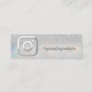 Weißer Opal Bokeh Instagram Social Media Mini Visitenkarte
