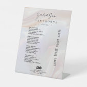 Weißer Opal Preis Liste Holografischer Eleganter S Sockelschild (Vorderseite)