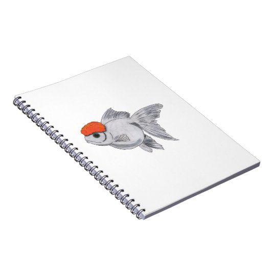 Weißer Orange Oranda Goldfish Aquarium Pet Fisch Notizblock (Rechte Seite)