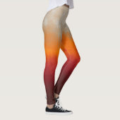 Weißer Orange Roter rustikaler Ober Leggings (Rechts)