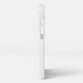 Weißer orangefarbener Marmor iPhone Hülle (Linke Seite)