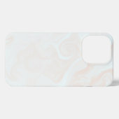 Weißer orangefarbener Marmor iPhone Hülle (Rückseite (Horizontal))