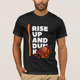 Weißer Orangenaufstieg und Dunk-Kurzschlauch-T - S T-Shirt