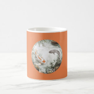 Weißer Oranger Koi-Fisch Kaffeetasse