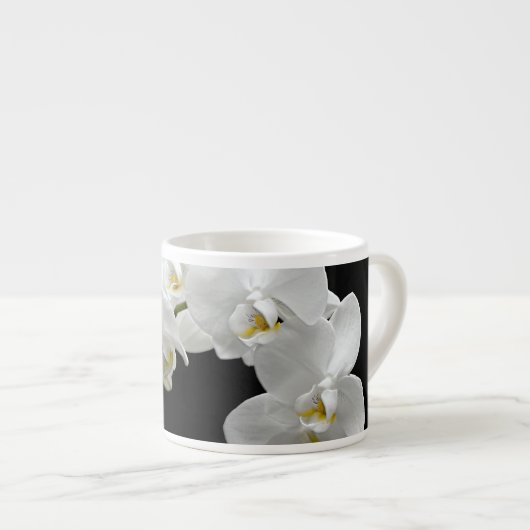 Weißer Orchid Blossom Espressotasse (Vorderseite Rechts)