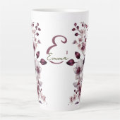 Weißer Orchid Blume Monogramm Milchtasse (Vorderseite)