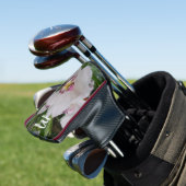 Weißer Orchid II Elegant Golf Headcover (In Situ)