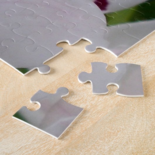 Weißer Orchid II Elegant Puzzle (Seite)