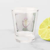 Weißer Orchid II Elegant Schnapsglas (Rückseite)