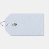 Weißer Orchid in Chinoiserie Bowl Geschenkanhänger (Rückseite Horizontal)