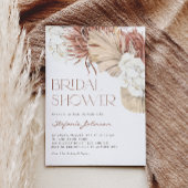 Weißer Orchid und getrocknetes Palm-Boho-Brautpart Einladung