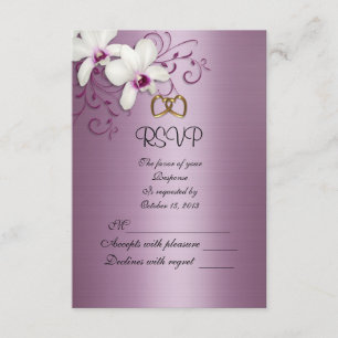 Weißer Orchideen auf der uAwg RSVP Karte