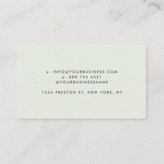 Weißer Orchideen & Kumquats Garland Visitenkarte (Rückseite)