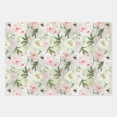 Weißer Orchideen Pink Peonies & Blume Petals Garde Geschenkpapier Set (Vorderseite 2)