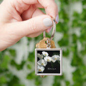 Weißer Orchideen-Schlüsselanhänger Schlüsselanhänger (Hand)
