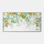Weißer Orchideen und Kumquats Sommer Schreibtischunterlage (Vorderseite)
