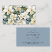 Weißer Orchideen Visitenkarte (Vorne/Hinten)