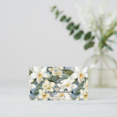 Weißer Orchideen Visitenkarte (Stehend Vorderseite)