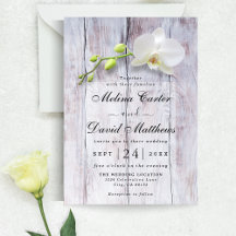 Weißer Orchideenholzhintergrund Einladung zur Hoch