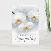 Weißer orchider Phalaenopsis mit tiefem Beileid Karte (Vorderseite)
