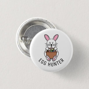 Weißer Osterhase, Eierjäger Button