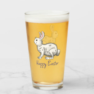 Weißer Osterhase Glas