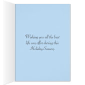 Weißer Osterhase, Tulips & Chick auf Sky Blue (Innen (Rechts))