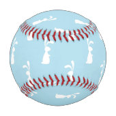 Weißer Ostern Bunny Rabbit Oars Pastell Blauer Frü Baseball (Rückseite)
