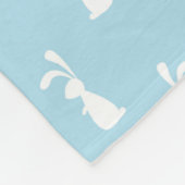Weißer Ostern Bunny Rabbit Oars Pastell Blauer Frü Fleecedecke (Ecke)
