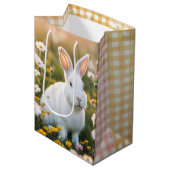 Weißer Ostersonne in den Daisien Mittlere Geschenktüte (Vorderseite Schrägansicht)