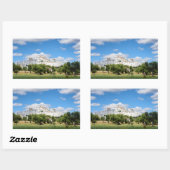 Weißer Ostuni, rechteckiger Aufkleber in Apulien (Blatt)