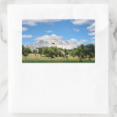 Weißer Ostuni, rechteckiger Aufkleber in Apulien (Tasche)