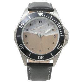 Weißer Ozean auf der Strandwache Armbanduhr