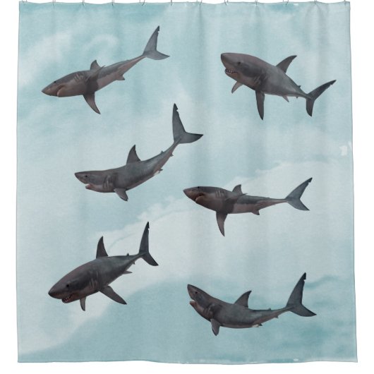 Weißer Ozean Duschvorhang (Vorderseite)