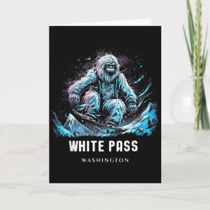 Weißer P Washington Ski Skifahren Skifahrer _1 Karte