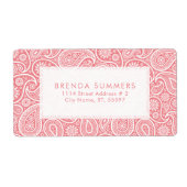 Weißer Paisley - benutzerdefinierter rosa Hintergr (Vorne)