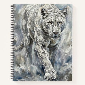 Weißer Panther Journal – Ätherische Majestät Symbo Notizblock
