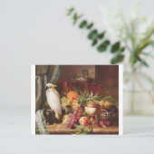 Weißer Papagei Postkarte (Stehend Vorderseite)