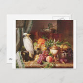 Weißer Papagei Postkarte (Vorne/Hinten)