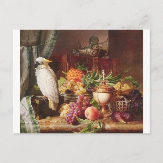 Weißer Papagei Postkarte (Vorderseite)